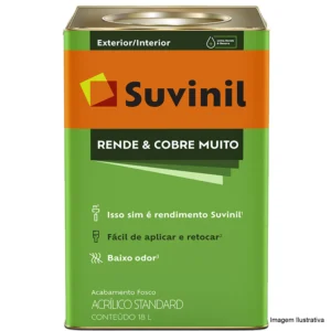 Tinta Acrílica Suvinil Rende & Cobre Muito Standard – Branco Fosco | 18 Litros
