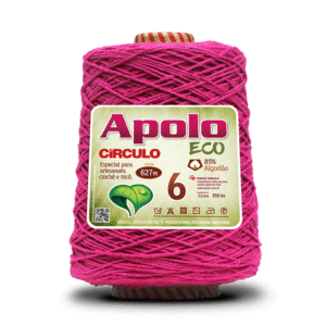 Barbante Apolo Eco Círculo – Tex 957 | N° 6 – 627M – Cor 6122 (Rosa circulo)