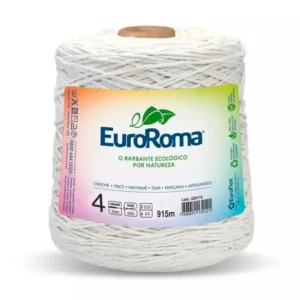 Barbante EuroRoma – Tex 984 | Nº 4 – 915m – Cor 200 (Branco)