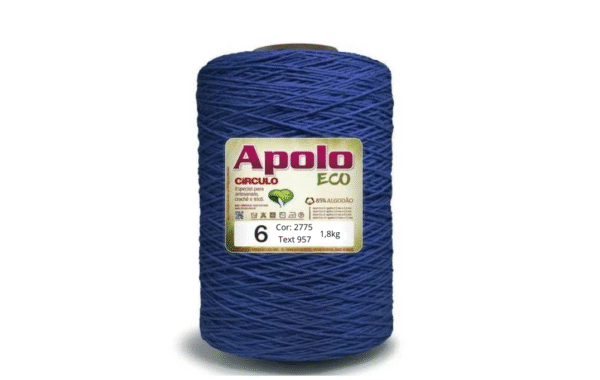 Barbante Apolo Eco Círculo – Tex 957 | Nº 6 – 1,8kg – Cor 2775 (Azul Bic)