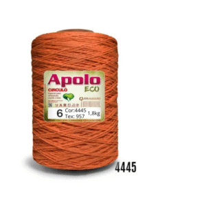 Barbante Apolo Eco Círculo – Tex 957 | N° 6 – 1,8kg – Cor 4445 (Tangerina)