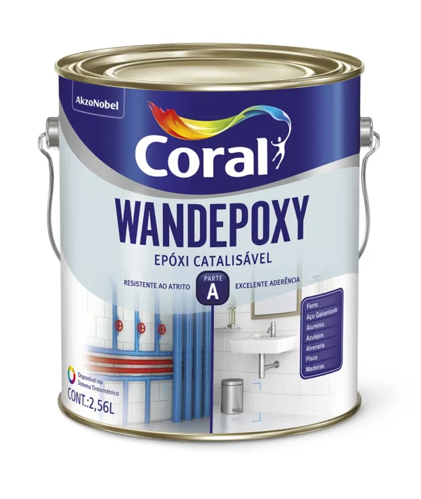 Tinta Epóxi Base Água Wandepoxy Brilhante Coral – Branco 3,6L
