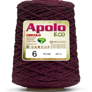 Barbante Apolo Eco Círculo – Tex 957 | N° 6 – 627M – Cor 7136 (Marsala)