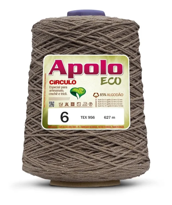 Barbante Apolo Eco Círculo – Tex 957 | N° 6 – 627M – Cor 7496 (Telha)