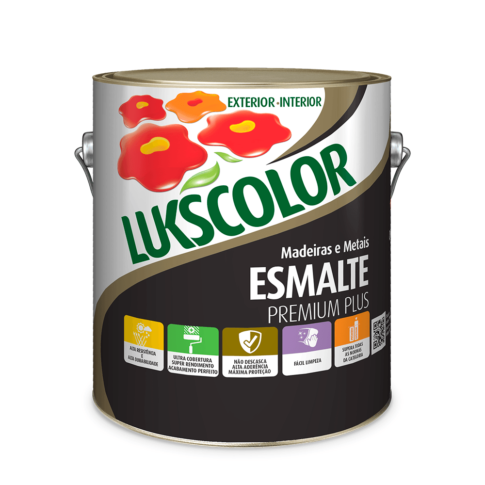 Esmalte Sintético Brilhante Cinza Médio 3,6L – Lukscolor