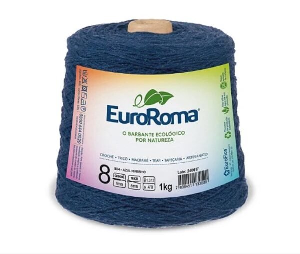 Barbante EuroRoma Nº 8 – Tex 1.312 | 762M | Cor Azul Marinho