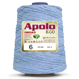 Barbante Apolo Eco Círculo – Tex 957 | N° 6 – 627M – Cor 2373 (Azul Bebê)