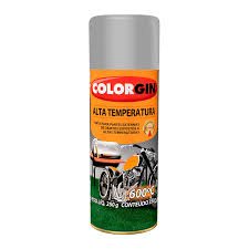 Tinta Spray Acabamento Metálico Colorgin Alta Temperatura Alumínio | 350ml