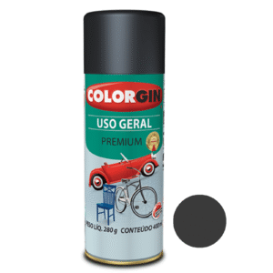 Tinta Spray Colorgin 54001 – Preto Fosco | 400ml