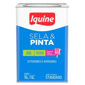Tinta Acrílica Sela e Pinta Fosco Standard Branco Gelo 18L - Iquine