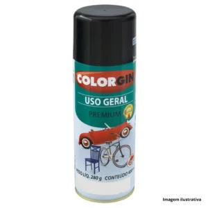 Tinta Spray Colorgin Uso Geral Premium – Preto Rápido | 400ml