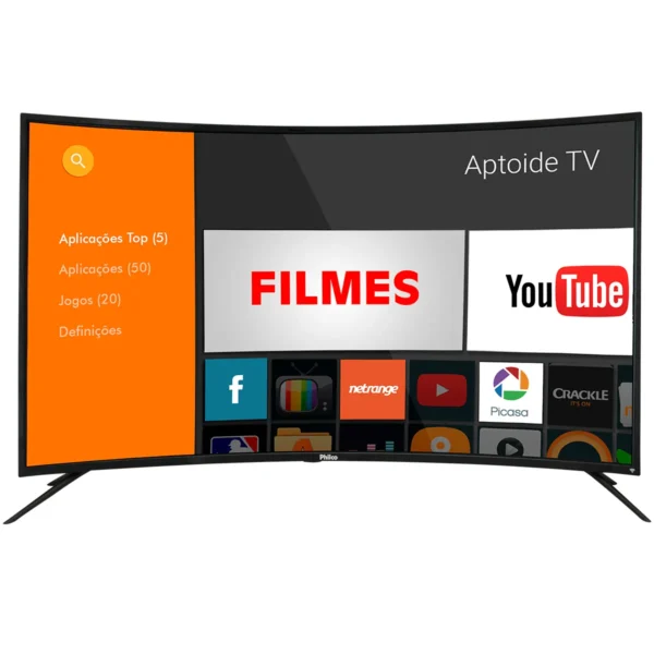 TV Philco 55 Polegadas Curva 4K UHD – Android TV com Wi-Fi e Bluetooth - Image 3