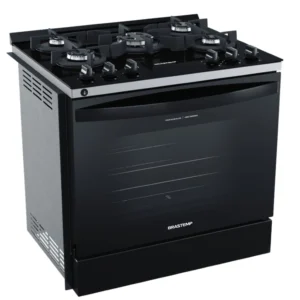 Fogão Brastemp 5 Bocas de Embutir Preto com Mesa De Vidro e Turbo Chama - BYS5VCE Bivolt