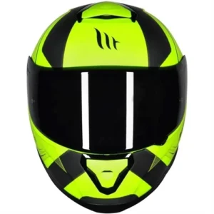 Capacete MT Helmets Thunder 3 Trace – Amarelo Fluor Fosco / Preto – Casco Bi‑Composto, Forro Lavável, Visor Max Vision