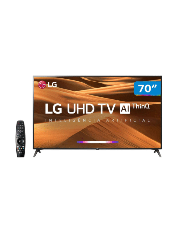 TV LG Smart 70” 4K UHD com AI ThinQ e HDR – Modelo 70UM7370PSA