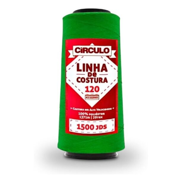 Linha de Costura 120 – 100% Poliéster – Tex 29 – 1371m – Cor Floresta 213