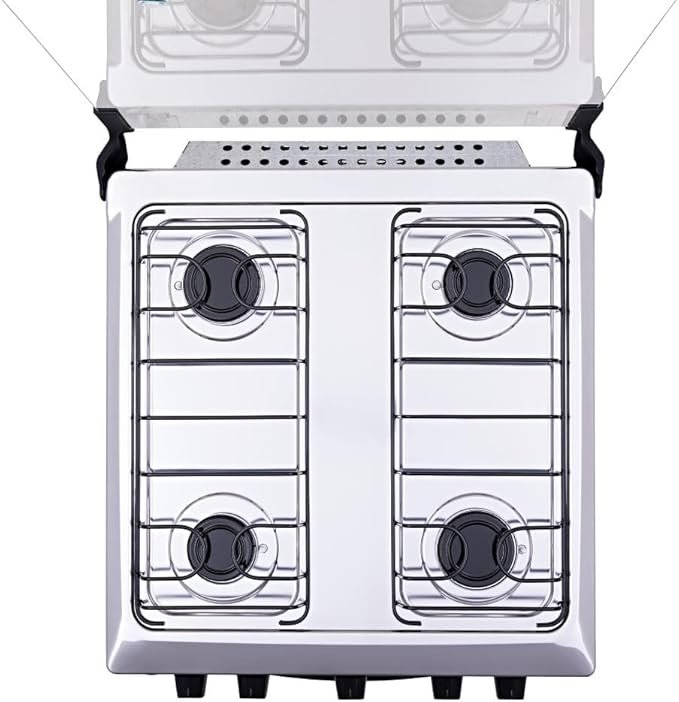 Fogão 4 Bocas Atlas Mônaco Plus Preto com Acendimento Automático e Mesa Inox - Imagem 4