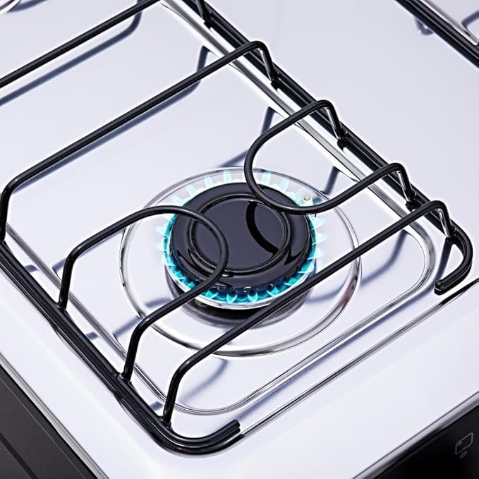 Fogão 4 Bocas Atlas Mônaco Plus Preto com Acendimento Automático e Mesa Inox - Imagem 3