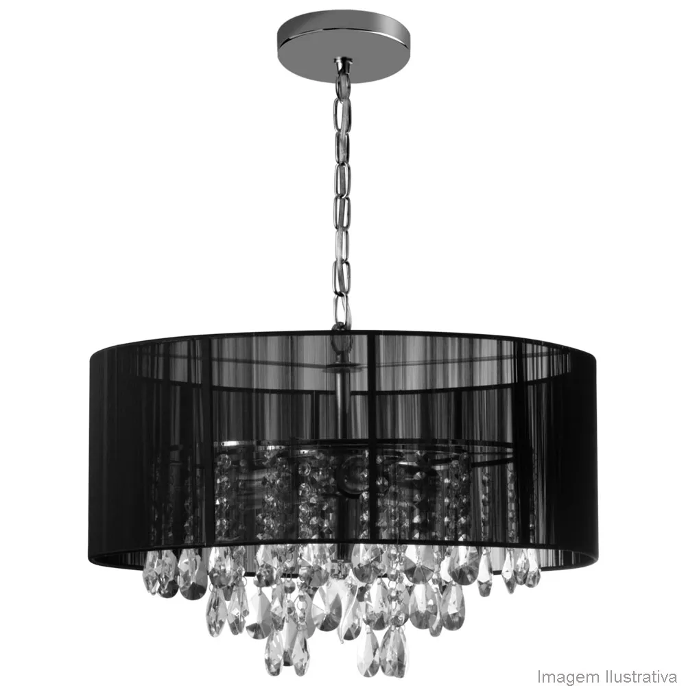 Lustre de Cristais Master Diamond Preto - Startec