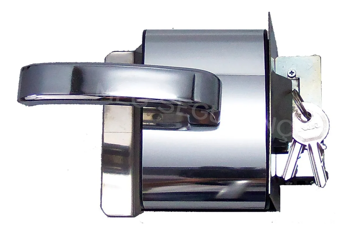 Fechadura Elétrica Porta De Vidro AGL Cromada Inox PV200F1E - Imagem 4